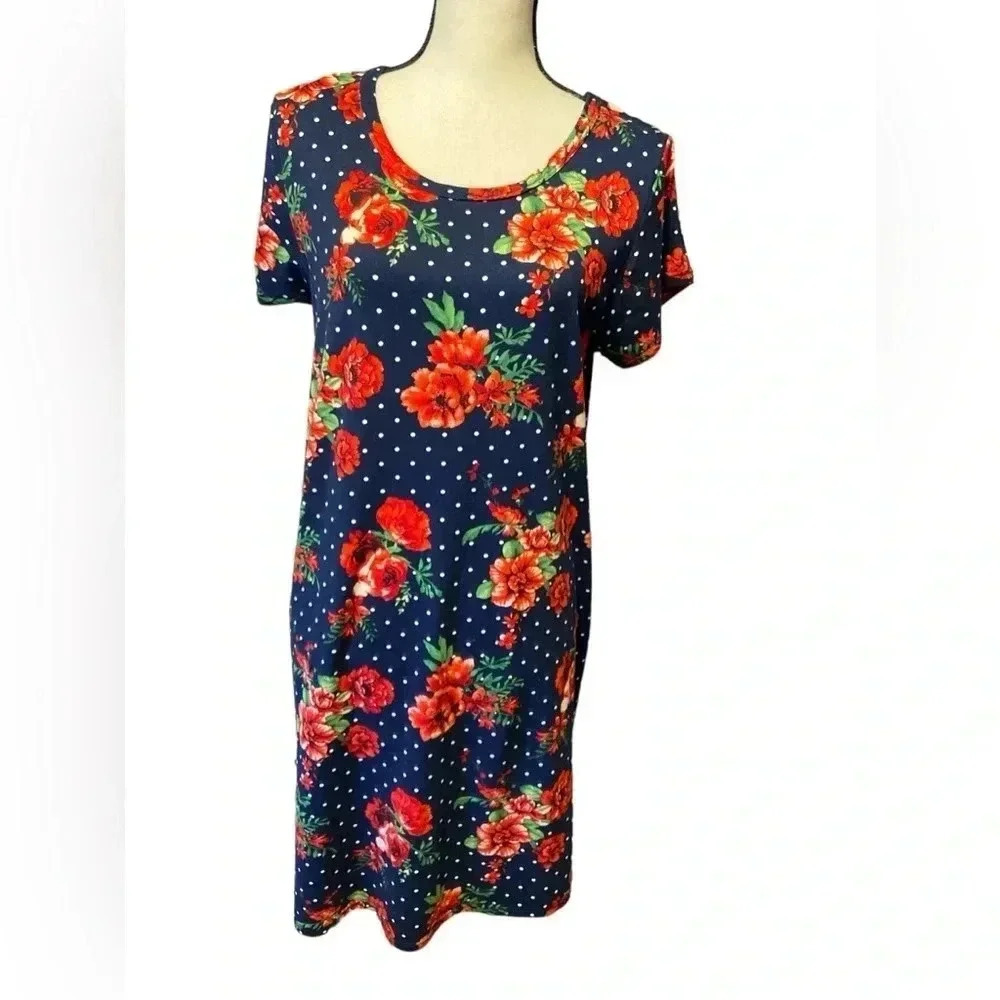 🌺 Navy blue floral dress 🌺​
